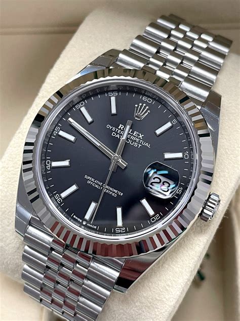 rolex datejust black disl